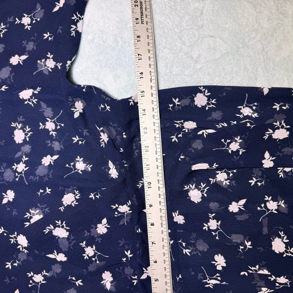 Cabi women’s Pemberley Dream in Midnight Navy Floral Sheer Outer dress sz 4 - Picture 9 of 10